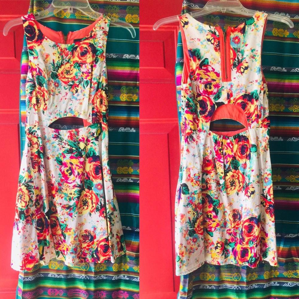 Floral Summer Cut Dress